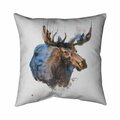 Fondo 26 x 26 in. Abstract Blue Moose-Double Sided Print Indoor Pillow FO2774086